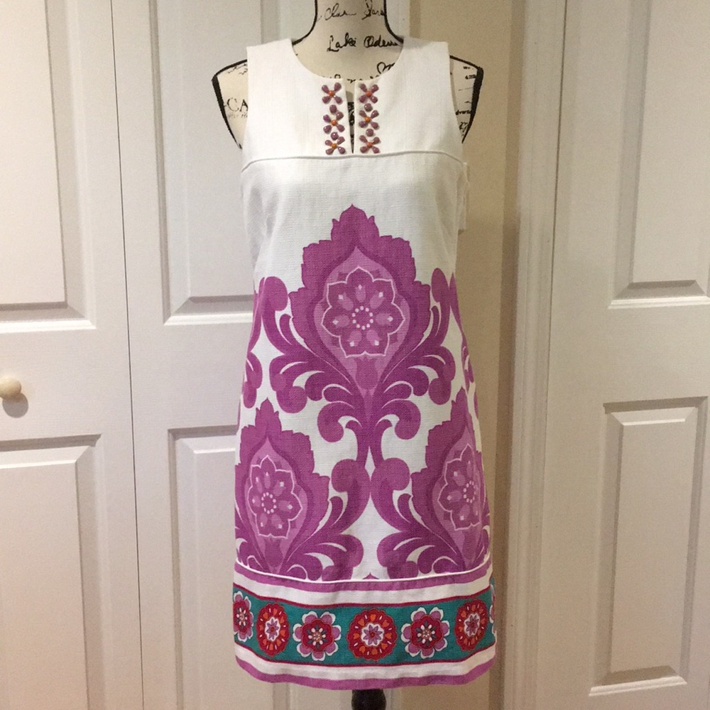Laundry by shelli segal beaded shift dress Sz 8